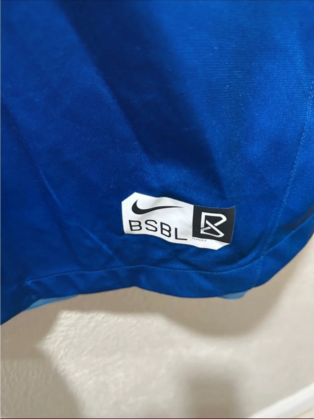 Nike Men’s Blue Gradient Baseball Jersey with Gold Trim